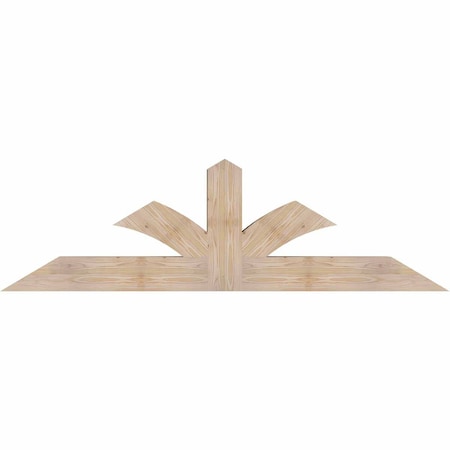 Ekena Millwork Richland Smooth Timber Gable Bracket, Douglas Fir, 72"W x 21"H x 5 1/2"D x 5 1/2"F, 7/12 Pitch GBW072X21X0606RIC00SDF